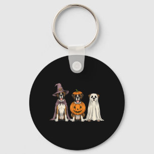 Porte-clés Boîte de fantôme effrayant amateur de chien Boxer