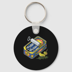 Porte-clés Boîte de sardines esthétique Euro été tapas Foodie