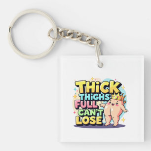 Porte-clés Bold Digital Illustration of Chubby Character with