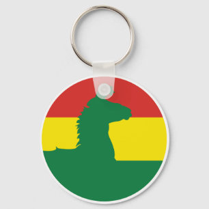 Porte-clés Bolivie Drapeau animal national Llama Alpaca Boliv