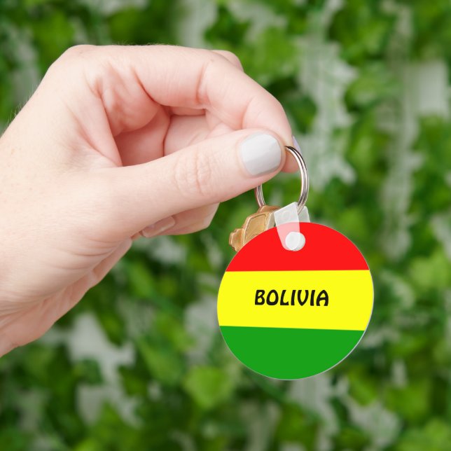 Porte-clés BOLIVIE : porte - clé du drapeau bolivien (main)