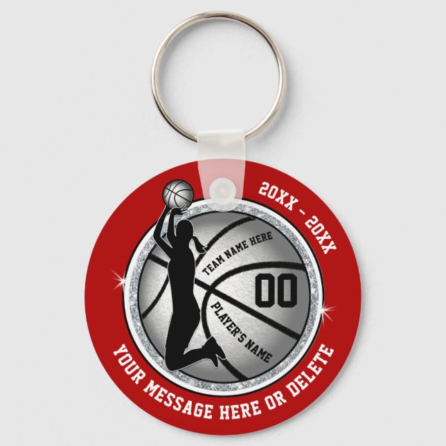 Porte-clés Bon Marché, Cadeaux De Basket De Filles, Rouge, Ba (Recto)