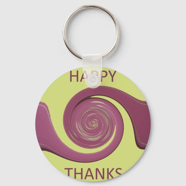 Porte-clés Bon thanksgiving Texte Art Design. (Recto)