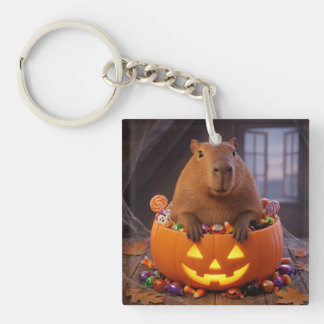 Porte-clés bonbon citrouille capybara mignon d'Hal