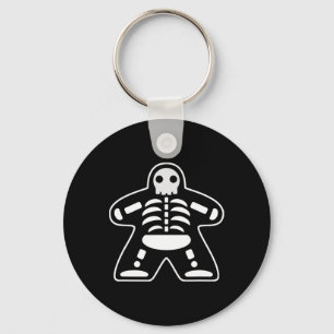 Porte-clés Bone Meeple Skeleton Halloween Board Gamer Cadeau