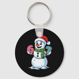 Porte-clés Bonhomme de neige drôle Six Sept 67 Crème glacée N
