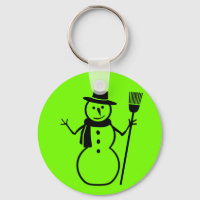 bonhomme de neige en vert fluorescent