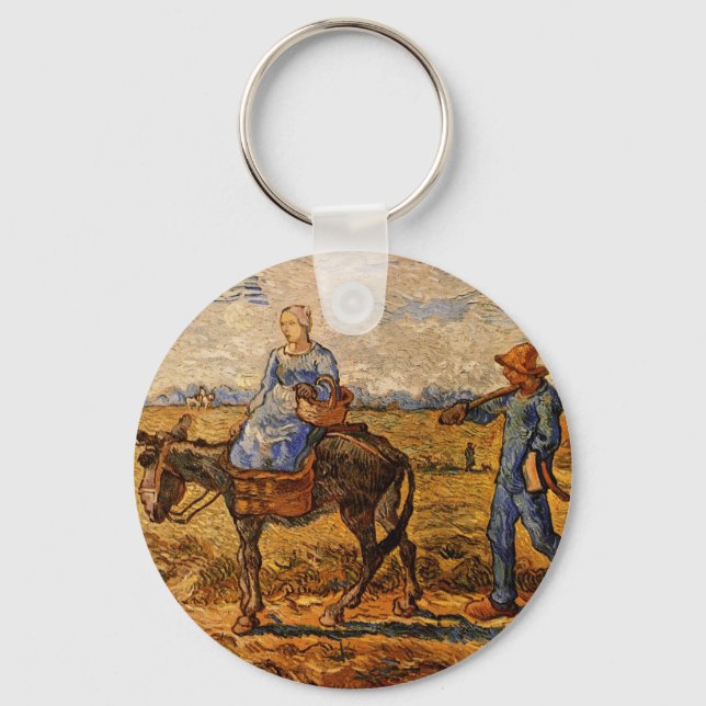 Porte-clés Bonjour, Couple paysan par Vincent van Gogh (Recto)