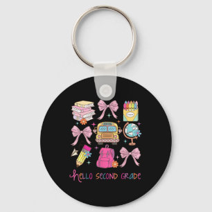 Porte-clés Bonjour deuxième année premier jour d'école Coquet