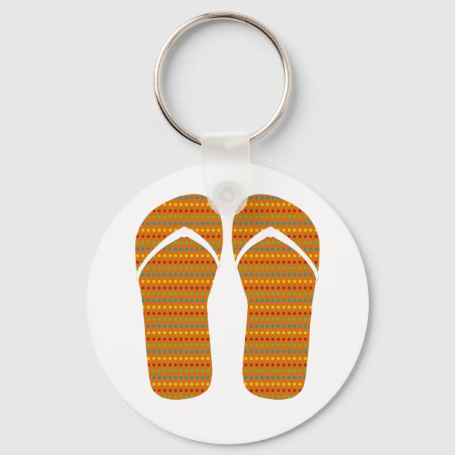 Porte-clés Bonjour Flip Flops (Recto)