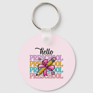 Porte-clés Bonjour Préscolaire coloré de l'école coloré crayo