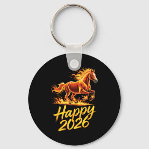 Porte-clés Bonne année 2026 du cheval Nouvel An du zodiaque c