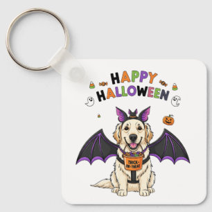 Porte-clés Bonne Halloween mignonne chat chauve-souris chien