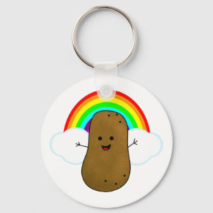 Porte-clés Bonne Pomme De Terre Et Arc En Ciel