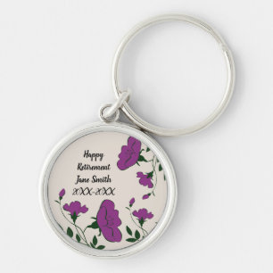 Porte-clés Bonne retraite Violet Flower Coworker