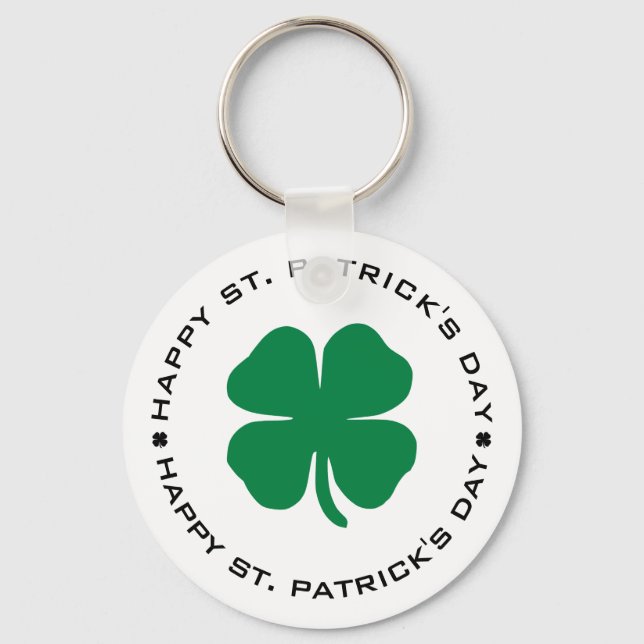 Porte-clés Bonne St. Patrick's Day Shamrock Lucky Charm (Recto)