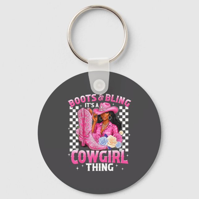 Porte-clés Boots And Bling It's Cowgirl Thing Black History G (Recto)