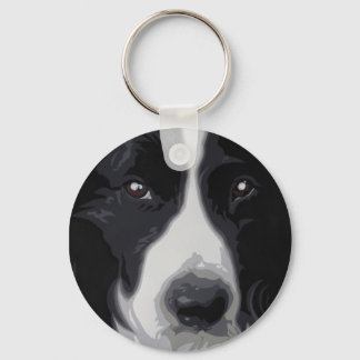 Porte-clés Bordure Collie "visage doux" porte - clé de frappe
