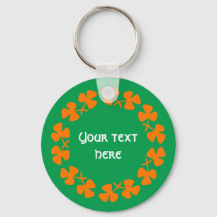 Porte-clés Bordure Shamrock orange Ajouter un texte