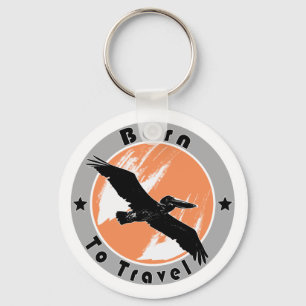 Porte-clés Born to travel keychain