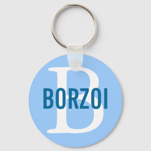 Porte-clés Borzoi Breed Monogramme Design