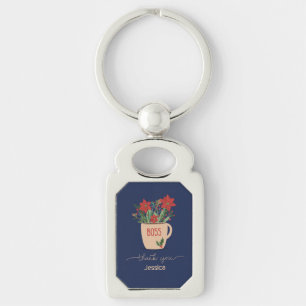 Porte-clés Boss Merci à Noël Poinsettias