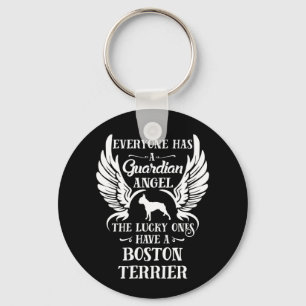 Porte-clés Boston Terrier Chien Guardian Angel