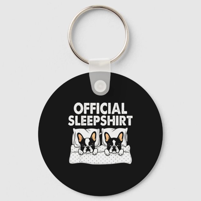 Porte-clés Boston Terrier Dog Sleep Pajamas Nightgown  (Recto)