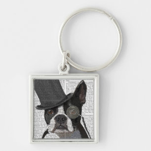Porte-clés Boston Terrier, Formal Hound et Casquette