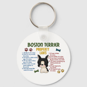 Porte-clés Boston Terrier Propriété Lois 4