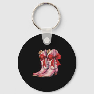 Porte-clés Bottes de cowgirl coquette Howdy Valentine pour fe