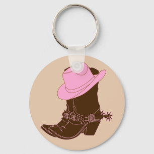 Porte-clés Bottes occidentales de cow-girl de pays rustique