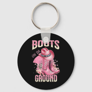 Porte-clés Bottes Roses Sur Da Grace Western Cowgirl Casquett