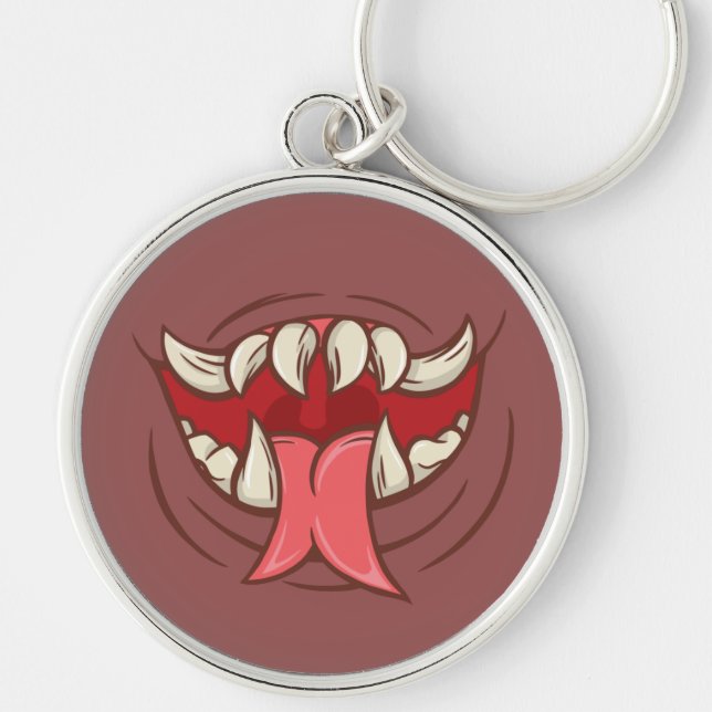Porte-clés Bouche de monstre à dents (Devant)