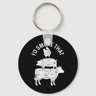 Porte-clés Boucher Chef Bbq Id Fumer Que Le Boeuf De Porc Gro
