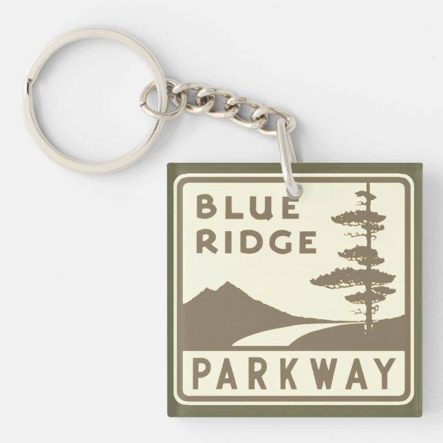 Porte-clés Bouclier Blue Ridge Parkway (Devant)