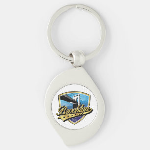 Porte-clés Bouclier de Brooklyn et motif Swoosh