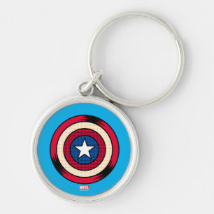 Porte-clés Bouclier Demi-Teinte Captain America