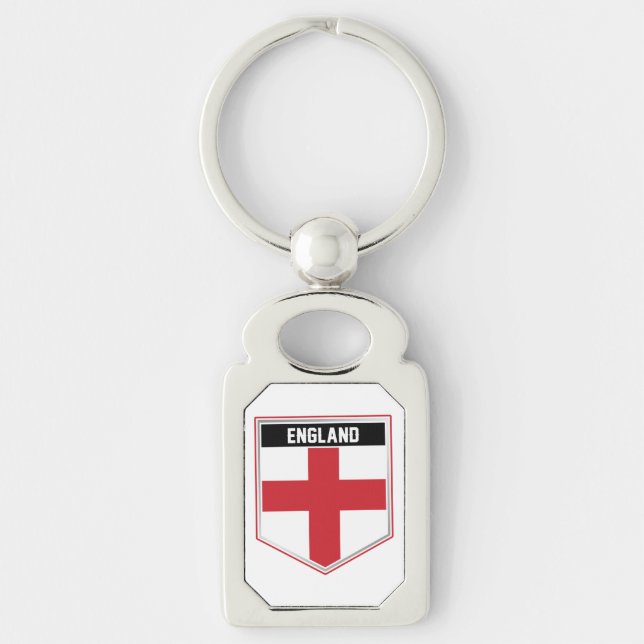 Porte-clés Bouclier drapeau de l'Angleterre (Devant)