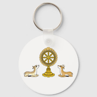 Porte-clés Bouddha Dharma Roue & Deers Porte - clé