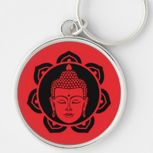 Porte-clés Bouddha Head Méditation Bijoux