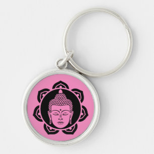Porte-clés Bouddha Head Méditation Bijoux