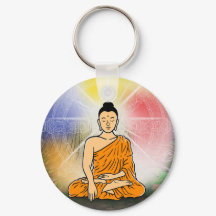 Bouddha's Enlightenment & Dharma Wheel Porte - clé