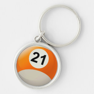 Porte-clés Boule de billards du numéro 21
