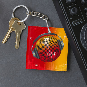 Porte-clés Boule de disco scintillante