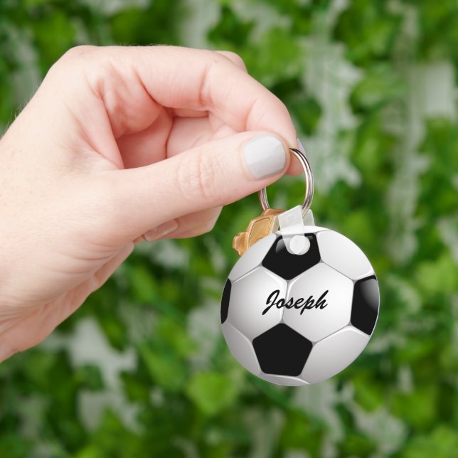 Porte-clés Boule de football personnalisable (main)