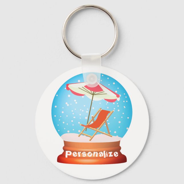 Porte-clés Boule de neige de plage (Recto)