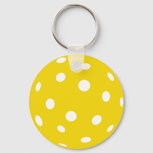Porte-clés Boule jaune Pickleball Sport (Recto)