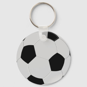 Porte-clés Boule noire et blanche