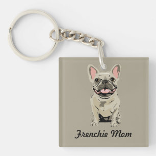 Porte-clés Bouledogue Français Crème